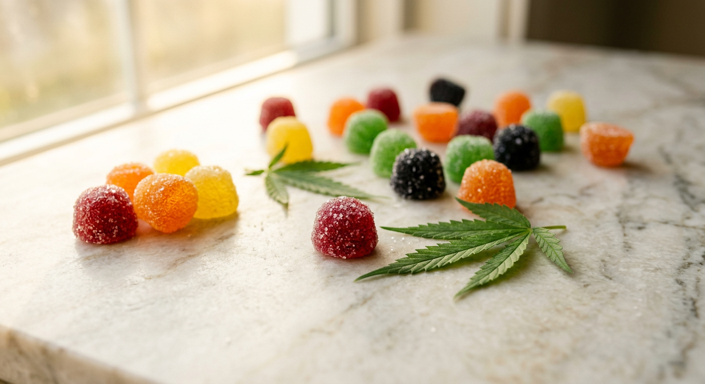 CBD gummies close-up